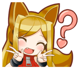 Fox ear headphones Girl sticker #3074954