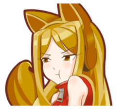 Fox ear headphones Girl sticker #3074955