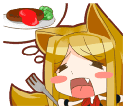 Fox ear headphones Girl sticker #3074961