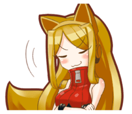 Fox ear headphones Girl sticker #3074963