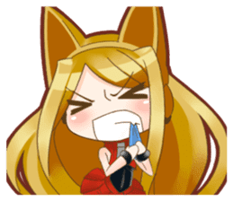 Fox ear headphones Girl sticker #3074967