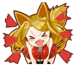 Fox ear headphones Girl sticker #3074968