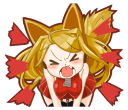 Fox ear headphones Girl sticker #3074968