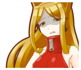 Fox ear headphones Girl sticker #3074969