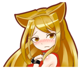 Fox ear headphones Girl sticker #3074970