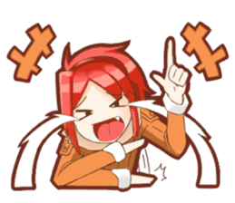 Fox ear headphones Girl sticker #3074972