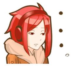 Fox ear headphones Girl sticker #3074974