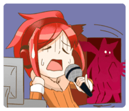 Fox ear headphones Girl sticker #3074976