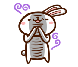 Playful white rabbit sticker #3074986