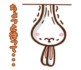 Playful white rabbit sticker #3075003