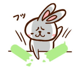 Playful white rabbit sticker #3075009