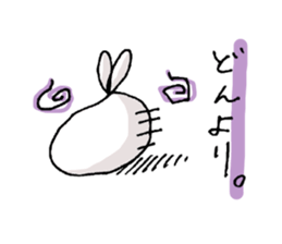 one stroke of the pen rabbit sticker #3075787
