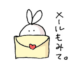 one stroke of the pen rabbit sticker #3075795