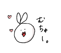 one stroke of the pen rabbit sticker #3075798