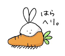 one stroke of the pen rabbit sticker #3075801