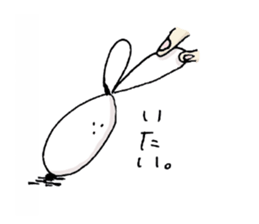 one stroke of the pen rabbit sticker #3075804