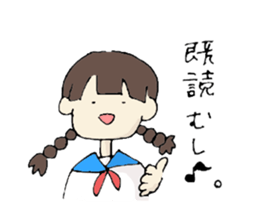 one stroke of the pen rabbit sticker #3075814