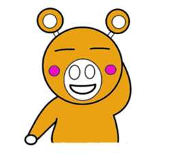 Fun message Sticker Bear robo sticker #3077117