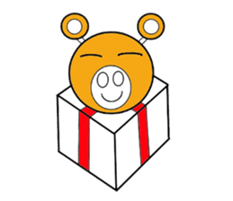 Fun message Sticker Bear robo sticker #3077121
