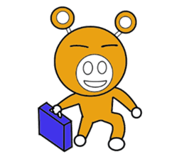 Fun message Sticker Bear robo sticker #3077135