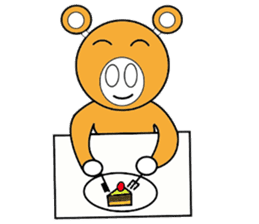 Fun message Sticker Bear robo sticker #3077141