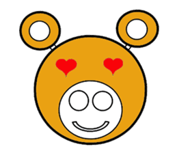 Fun message Sticker Bear robo sticker #3077144