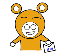 Fun message Sticker Bear robo sticker #3077146