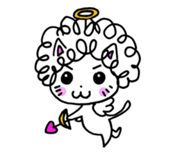 naturally curly cat sticker #3077801