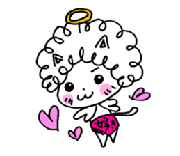 naturally curly cat sticker #3077804