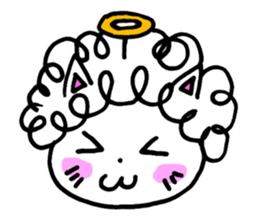 naturally curly cat sticker #3077807