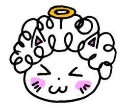 naturally curly cat sticker #3077807