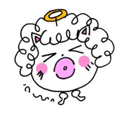 naturally curly cat sticker #3077808