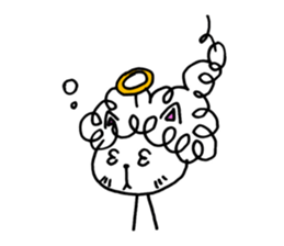 naturally curly cat sticker #3077810