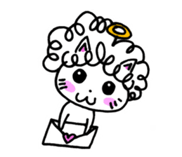 naturally curly cat sticker #3077811