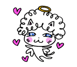 naturally curly cat sticker #3077813