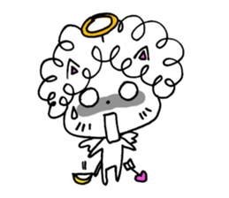 naturally curly cat sticker #3077814