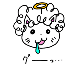 naturally curly cat sticker #3077821