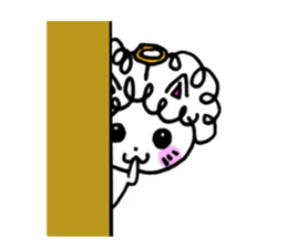 naturally curly cat sticker #3077828