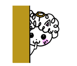 naturally curly cat sticker #3077828