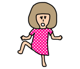 Funny bob girl sticker #3078955