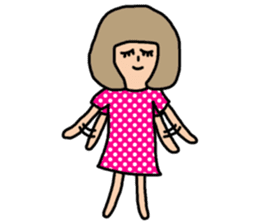 Funny bob girl sticker #3078959