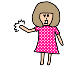 Funny bob girl sticker #3078961