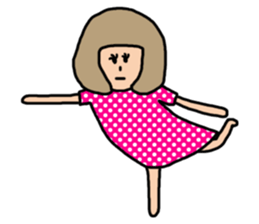 Funny bob girl sticker #3078962