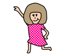 Funny bob girl sticker #3078963