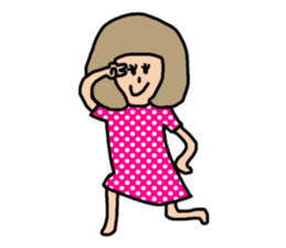 Funny bob girl sticker #3078964