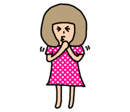 Funny bob girl sticker #3078965