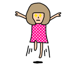 Funny bob girl sticker #3078966