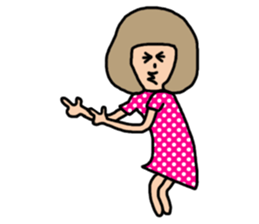 Funny bob girl sticker #3078968