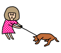 Funny bob girl sticker #3078969