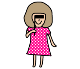 Funny bob girl sticker #3078975